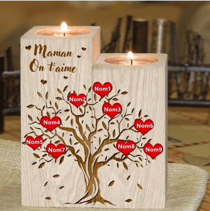 Personalized Wooden Candle Holder