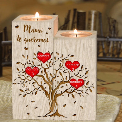 Personalized Wooden Candle Holder