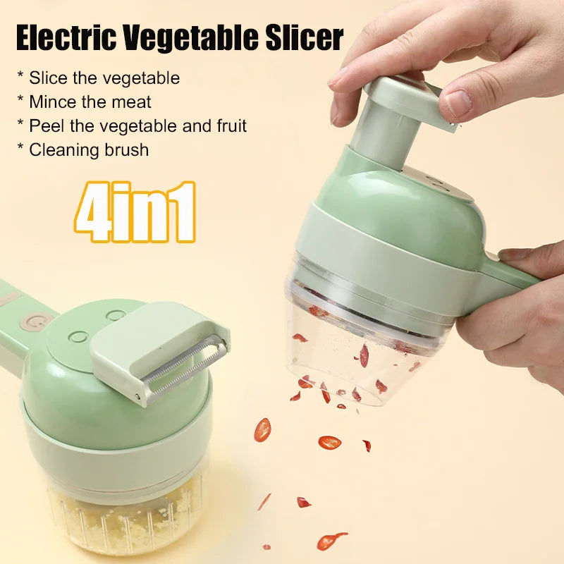 4in1 Electric Vegetable Home Handheld Wireless Slicer