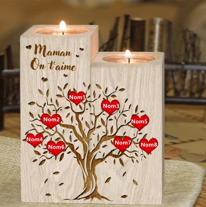 Personalized Wooden Candle Holder