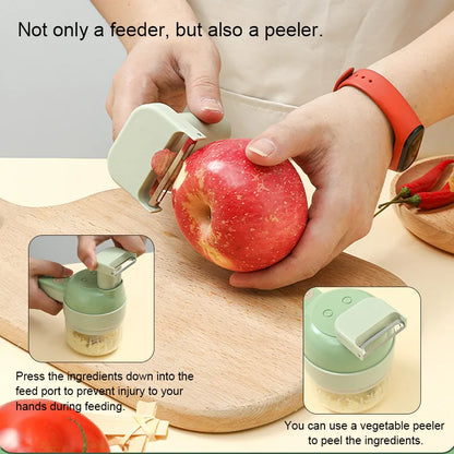 4in1 Electric Vegetable Home Handheld Wireless Slicer