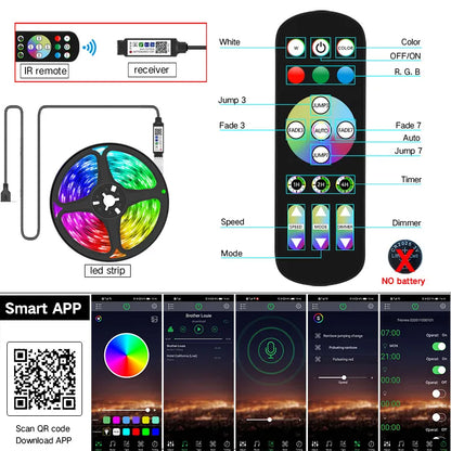 10M-30M Led Strip Lights RGB 5050